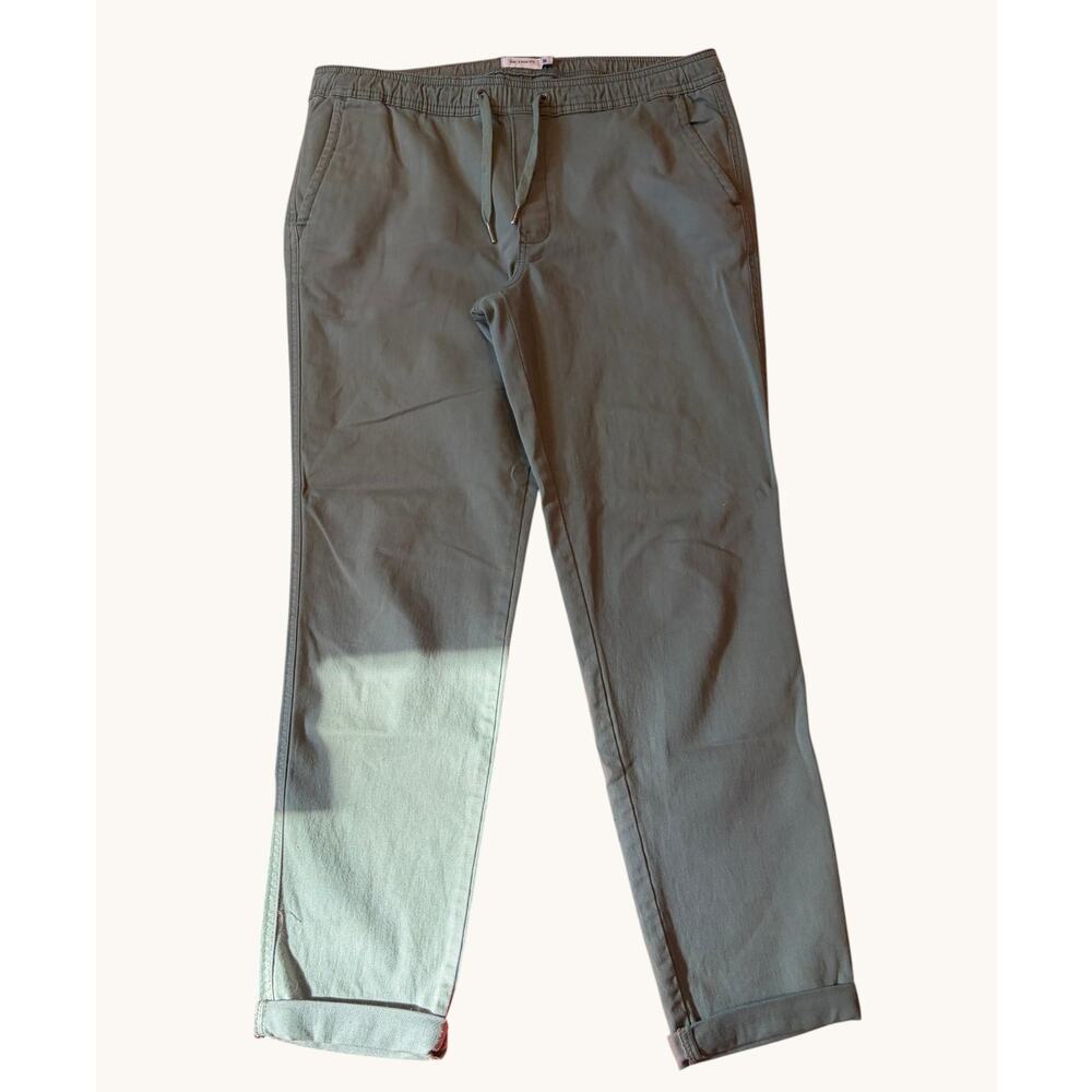 HUDSON Women's Twill Drawstring Pants MEDIUM Pull On Sea Spray Green Utility